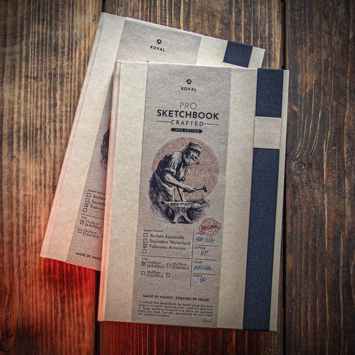 PRO sketchbook B5 - 100% cotton 300gsm