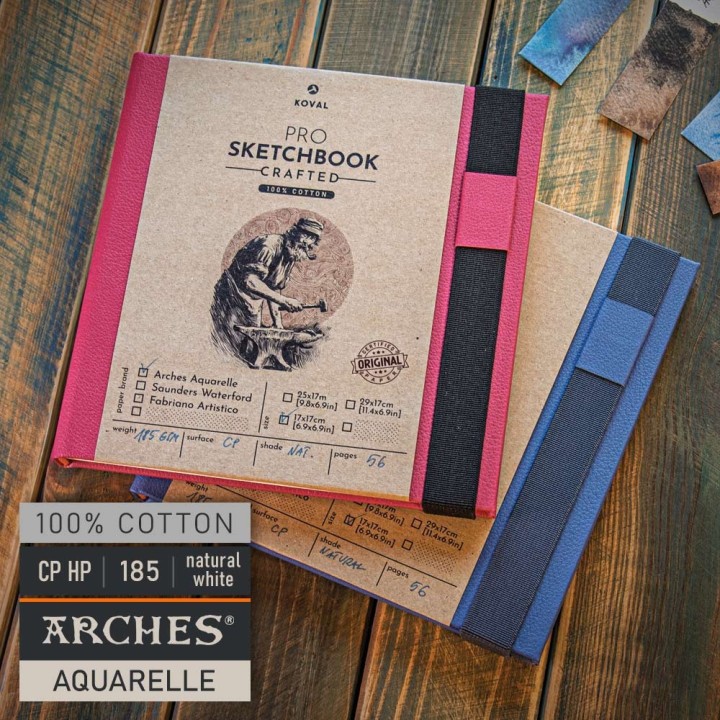 PRO Arches 17x17 [6.9x6.9in] 100% Cotton Sketchbook