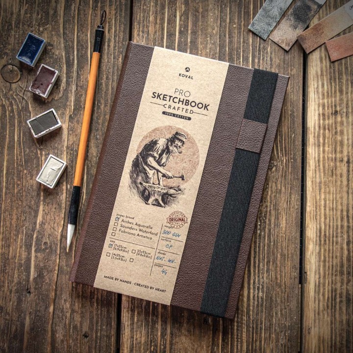 Sketchbook PRO series 100% cotton handmade. Skizzenbuch mit Arches.