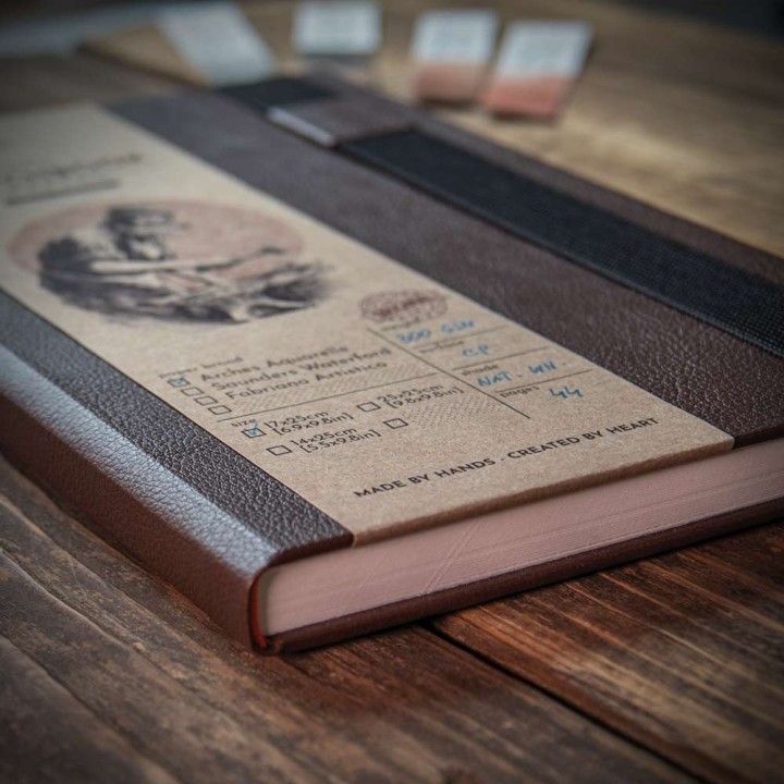 Sketchbook PRO series 100% cotton handmade. Skizzenbuch mit Arches.