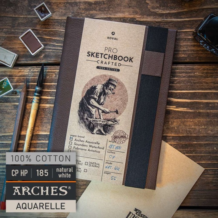 PRO Arches A5 14x20 [5.5x7.8in] 100% COTTON Sketchbook