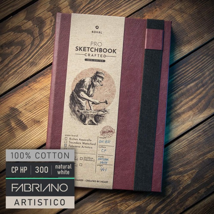 PRO Fabriano B5 17x25 [6.9x9.8in] 100% COTTON  300g CP/HP