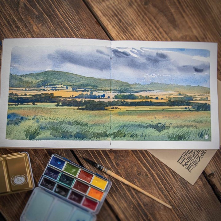 Square 21x21 Sketchbook with Arches 100% Cotton