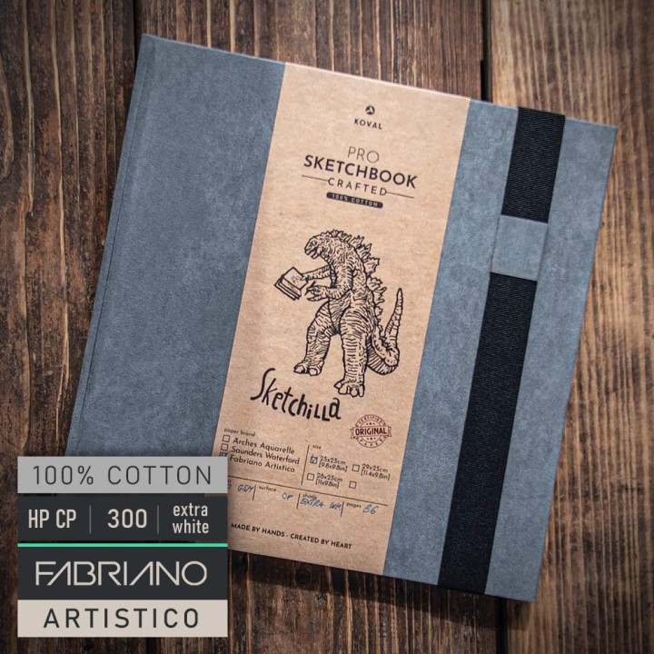 Sketchilla XXL Profi Skizzenbuch mit Fabriano Artistico Baumwollpapier