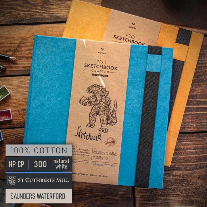 SKETCHILLA Saunders 25x25 [9.8x9.8in] 300g 100% COTTON Sketchbook