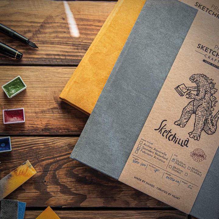 Sketchilla XXL Profi Skizzenbuch mit Fabriano Artistico Baumwollpapier